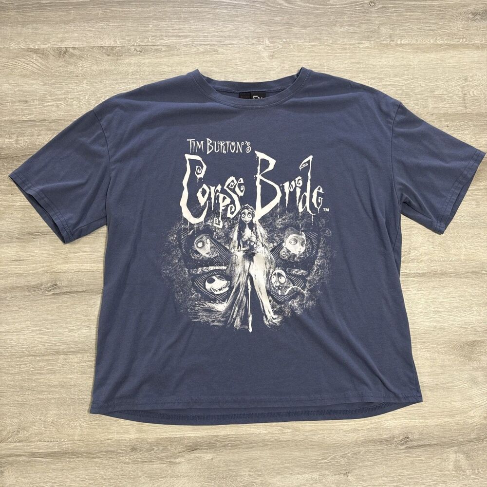 Corpse Bride Emily Shirt Tim Burton Men’s Blue Movie Top XL
